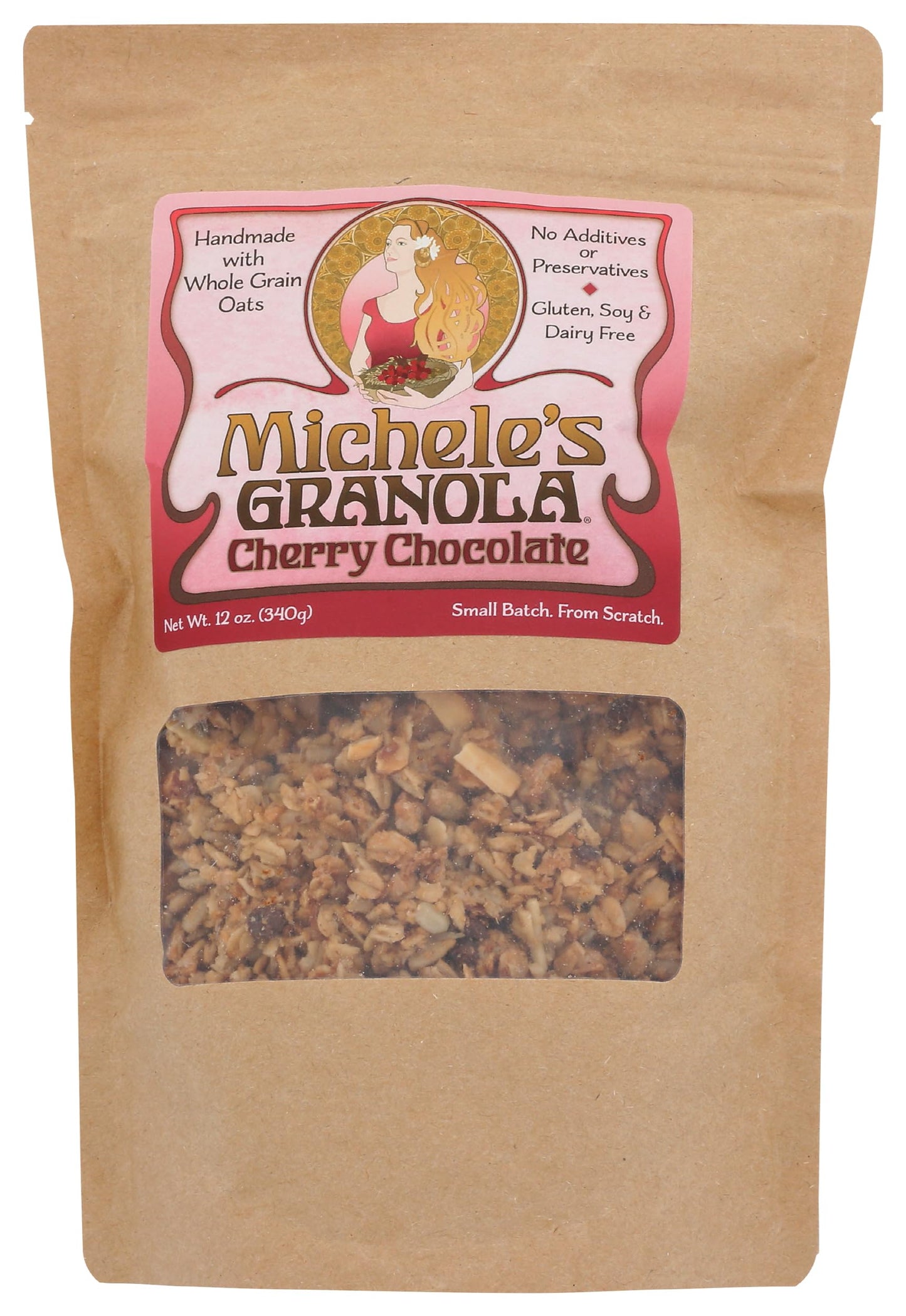 MicheleS Granola, Chocolate Cherry Granola, 12 Oz