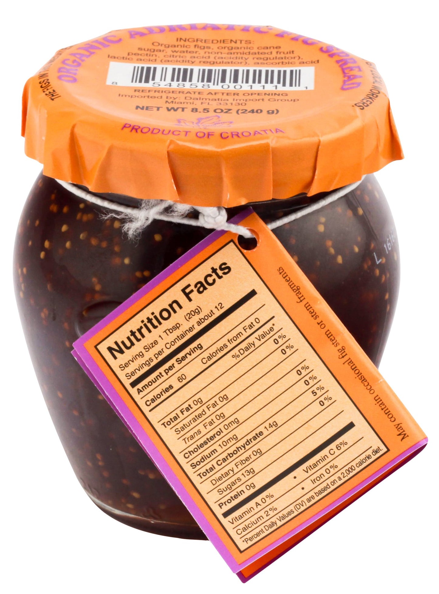 Dalmatia Imports, Organic Fig Spread, 8.5 Ounce
