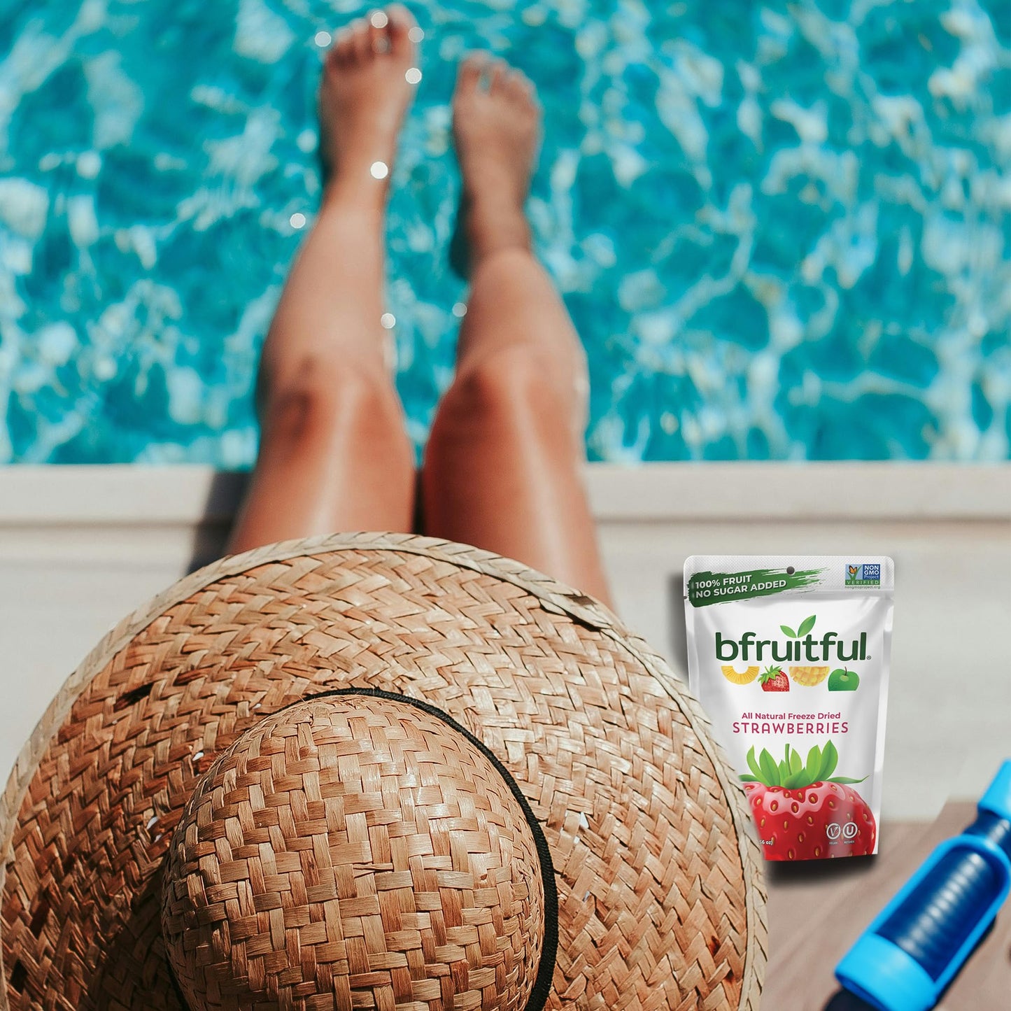 Bfruitful Freeze-Dried Strawberries, Freeze Dried Fresh Fruit Bites, Gluten Free, Vegan, Dairy Free, Kosher, No Sugar Added, Non