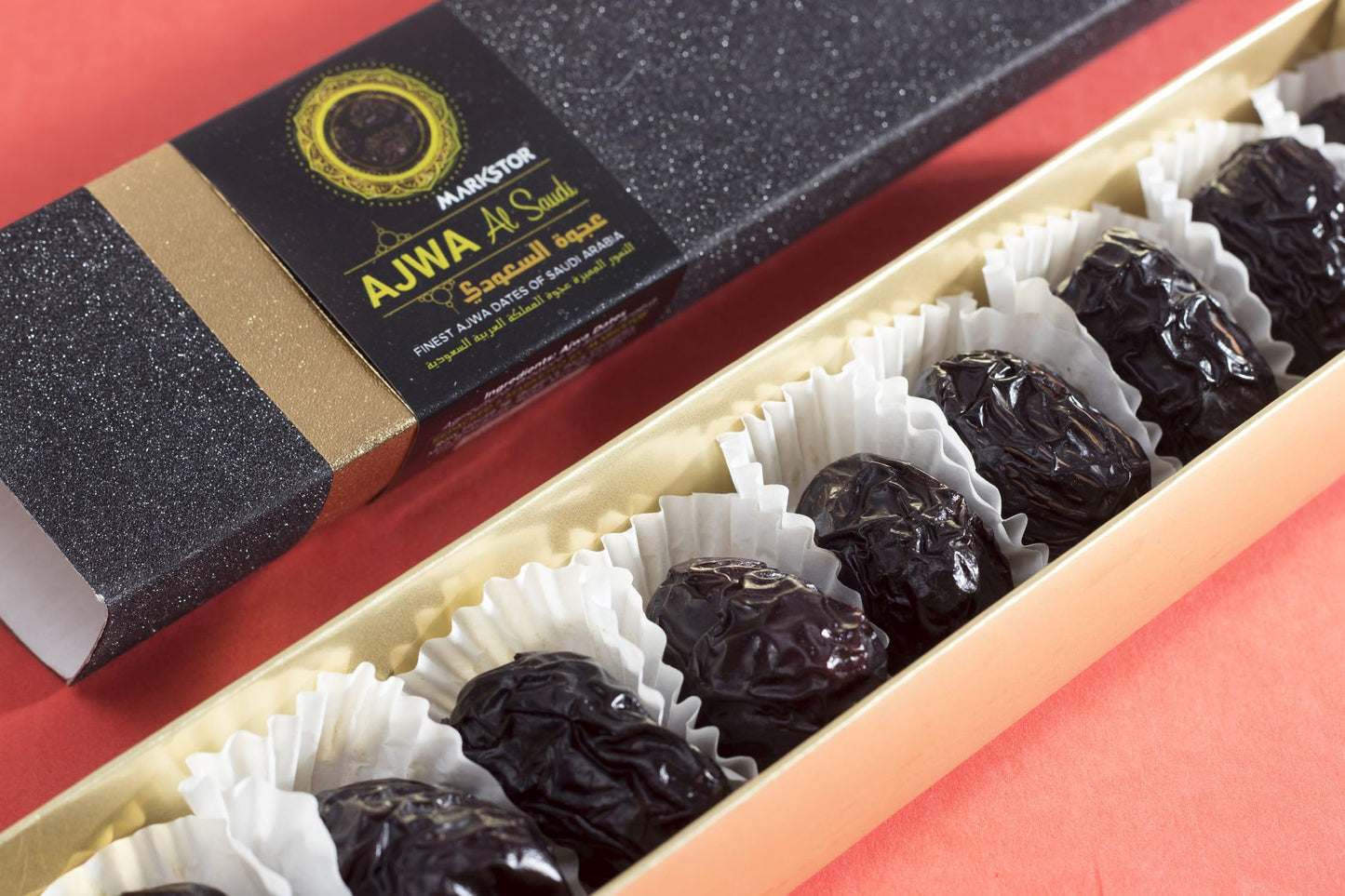 Markstor Ajwa Al-Saudi - Finest Original Ajwa Dates (Khajoor/Khajur) Of Madina, Saudi Arabia - 100 Grams Sampler Box