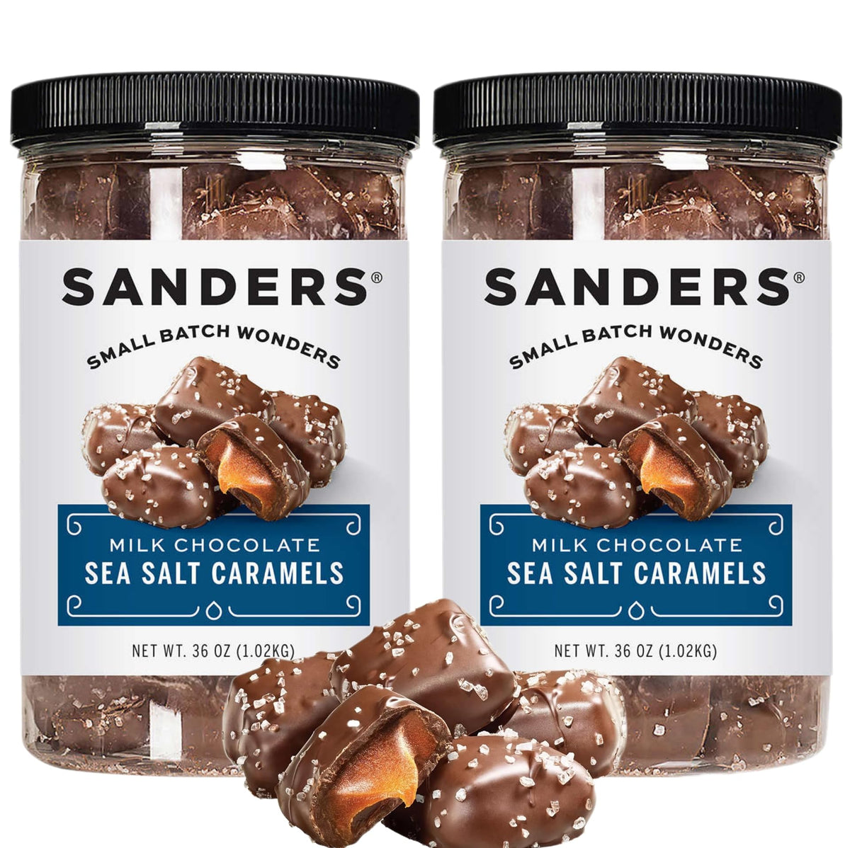 Sanders Milk Chocolate Sea Salt Caramels - 36 Oz. (2 Pack)