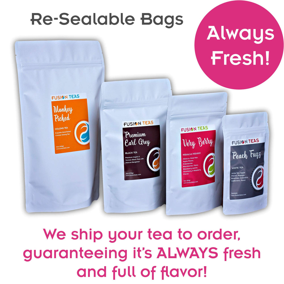 Monkey Picked Oolong Tea - Premium Loose Leaf - Fusion Teas - 16Oz Pouch
