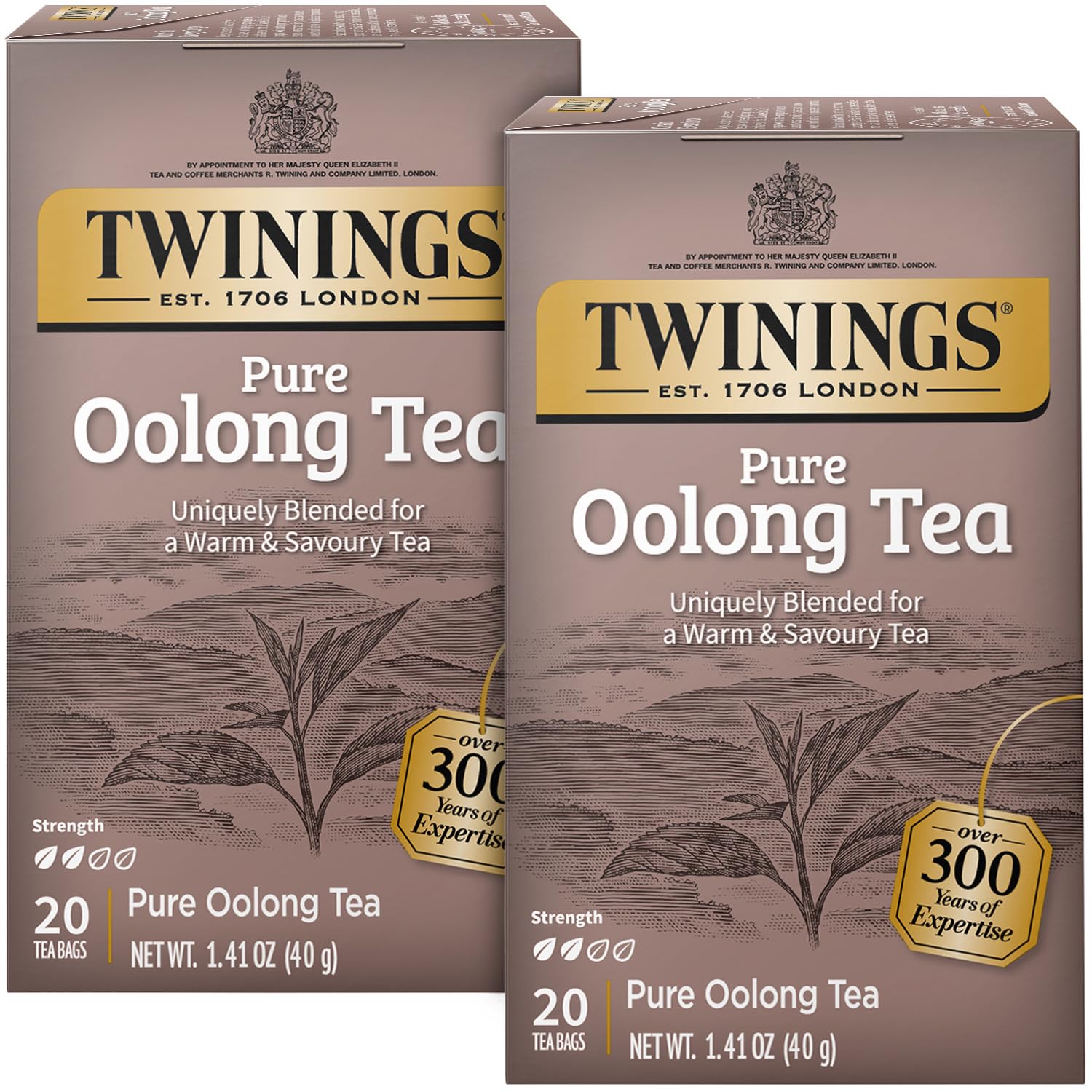 Twinings Oolong Tea 2-Pack – Caffeinated Tea Bags, 20 Count Each, Individually Wrapped