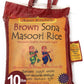 Asian Kitchen Brown Sona Masoori Aged Rice 10-Pound Bag, 10lbs (4.54kg) Short Grain Rice ~ All Natural | Gluten Friendly | Vegan