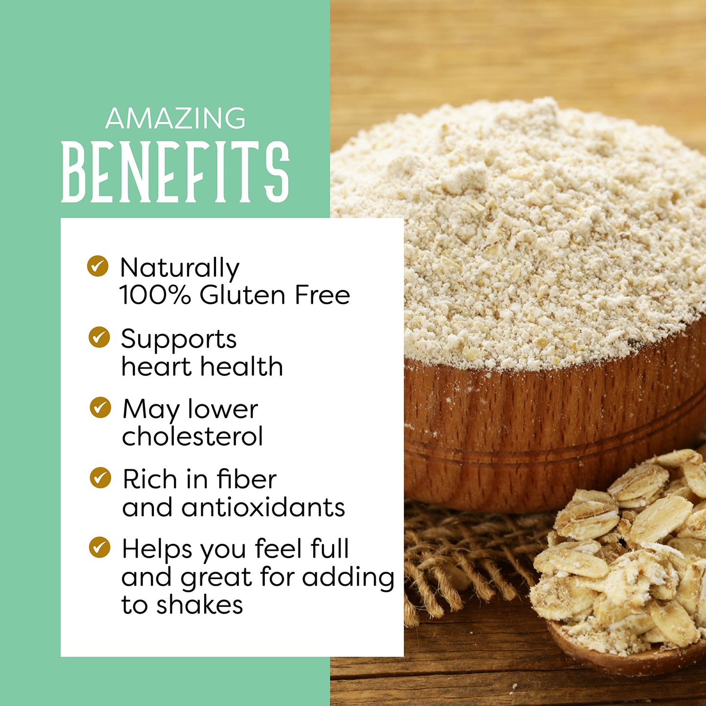 PuroRaw Oat Flour, Gluten Free, Non-GMO, 32 Ounce, Product of Canada