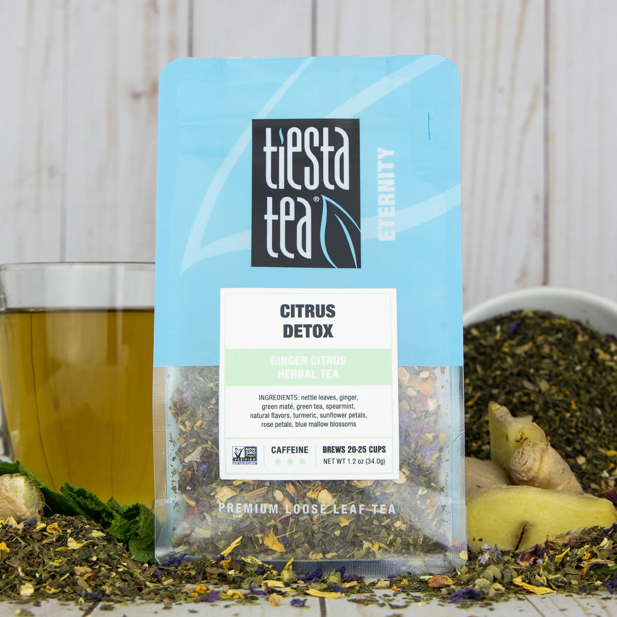 Tiesta Tea - Ginger Citrus Herbal Tea | Premium Loose Leaf Tea Blend | High Caffeinated Tea | Make Hot Or Iced Tea & Brews Up To