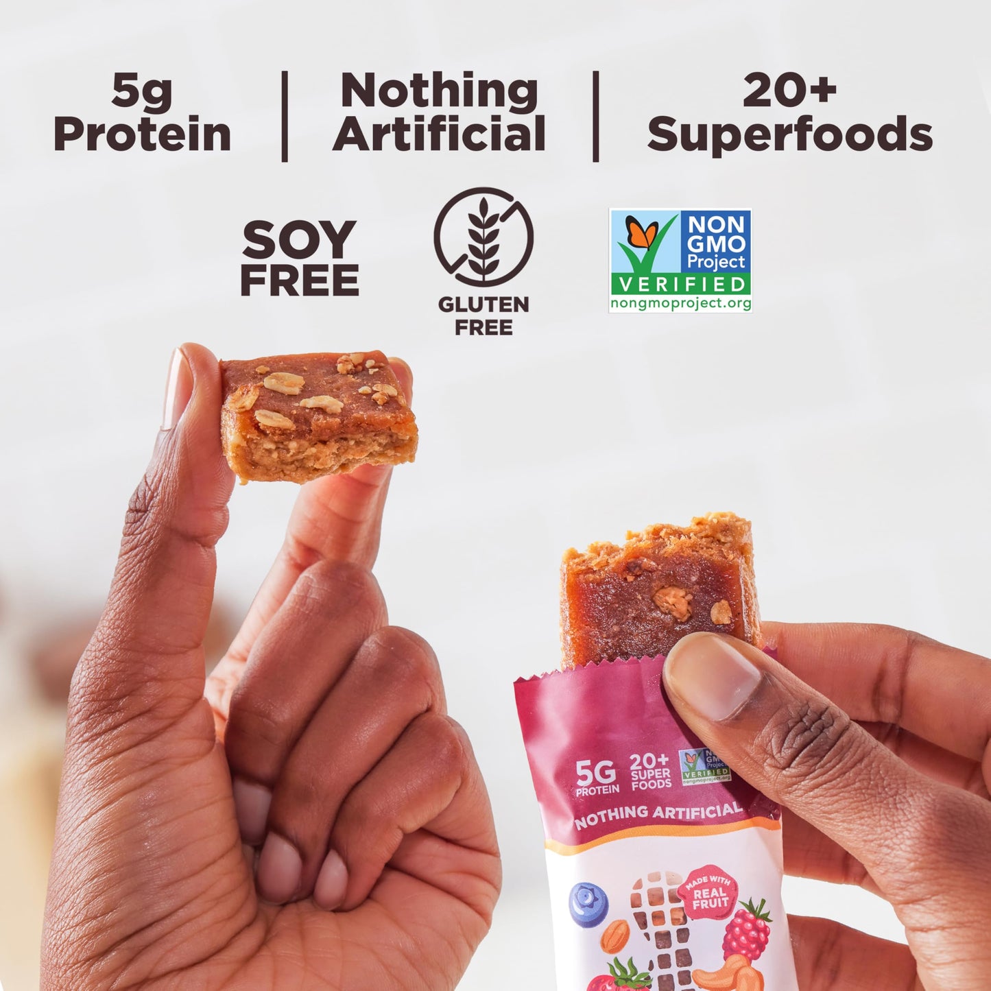 Perfect Bar Mini Protein Bar, PB&J Flavor, Gluten Free, 1.5 Ounce, 18 Count