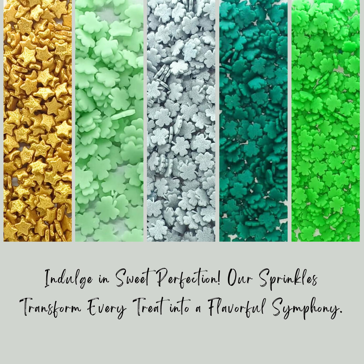 Confect St. Patricks Green & Silver Clover Sprinkles | Gold Star Sprinkles | Sprinkles For Baking & Cake Decorative | Cookie Spr