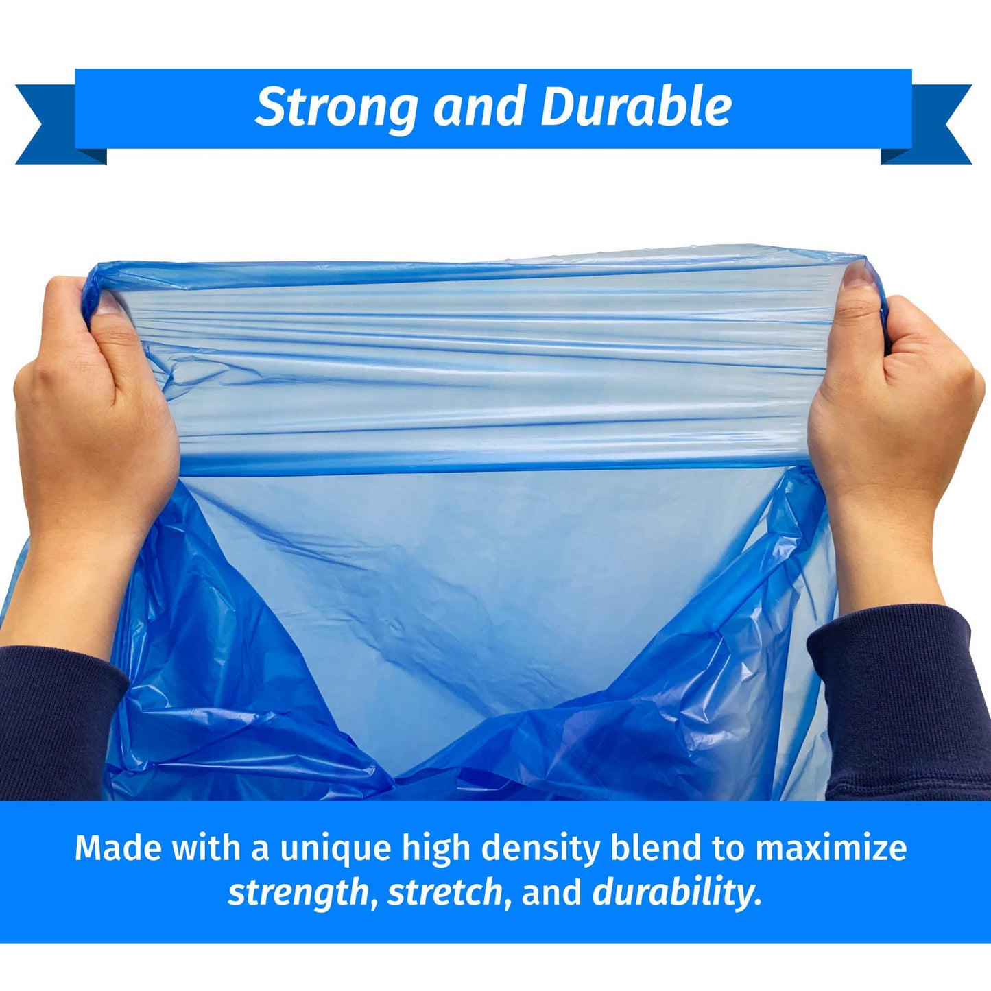 Reli. Supervalue 16-25 Gallon Recycling Bags  120 Count  Blue Trash Bags