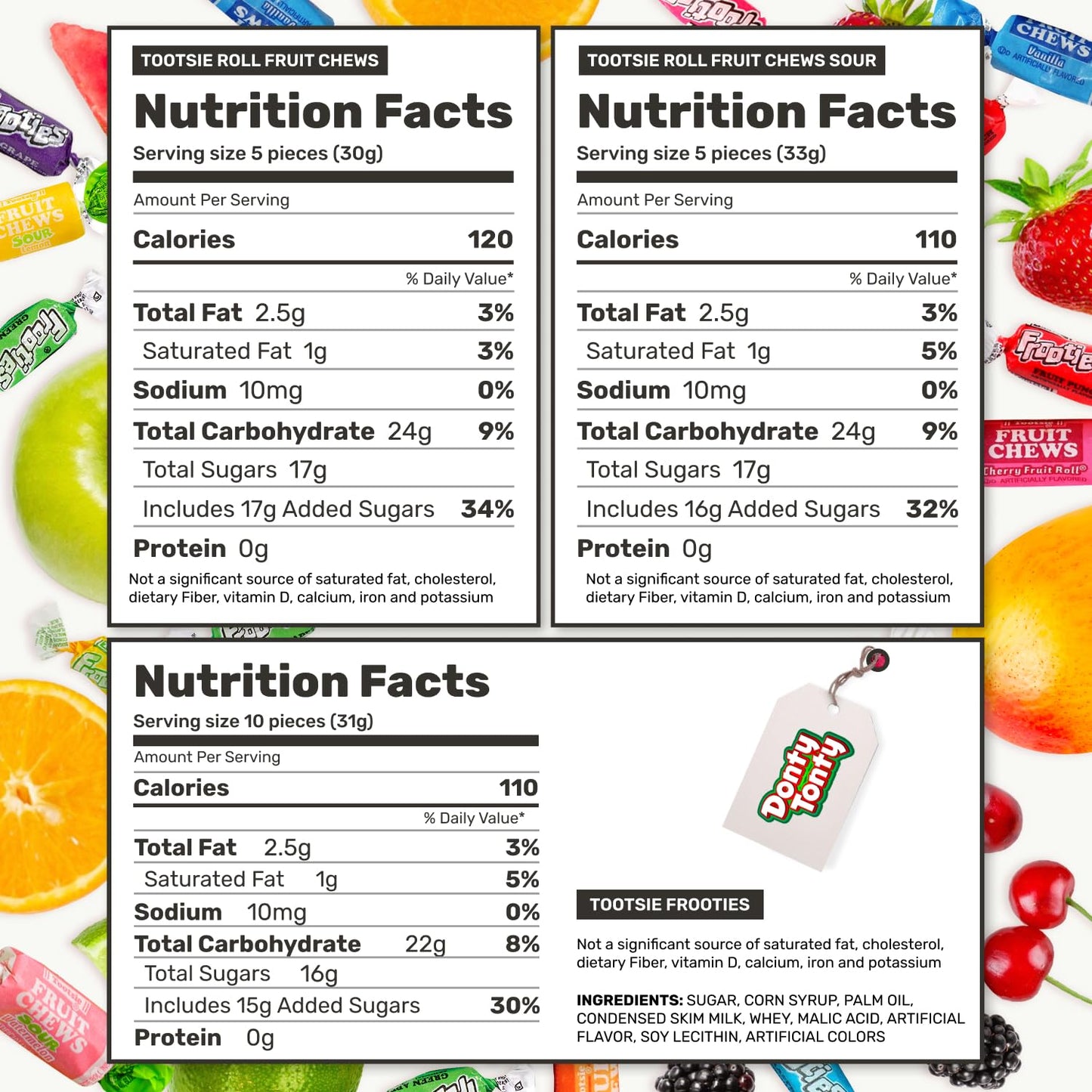 Candy Grand Variety Mix 5 Pounds - Anti Melt Pack  Assorted (Fruit Chews  Frooties  and Sour)  Bulk  Individually Wrapped  Resealable Bag