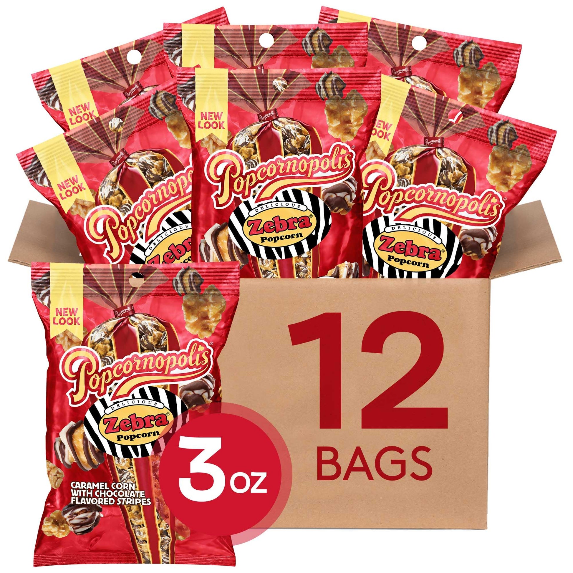 Popcornopolis Zebra 12 Ct, 3 Oz