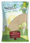 Food to Live Organic Hulled Sesame Seeds, 8 Pounds - Whole Raw White Sesame Seeds, Non-GMO, Kosher, Vegan, Unroasted, Bulk. High