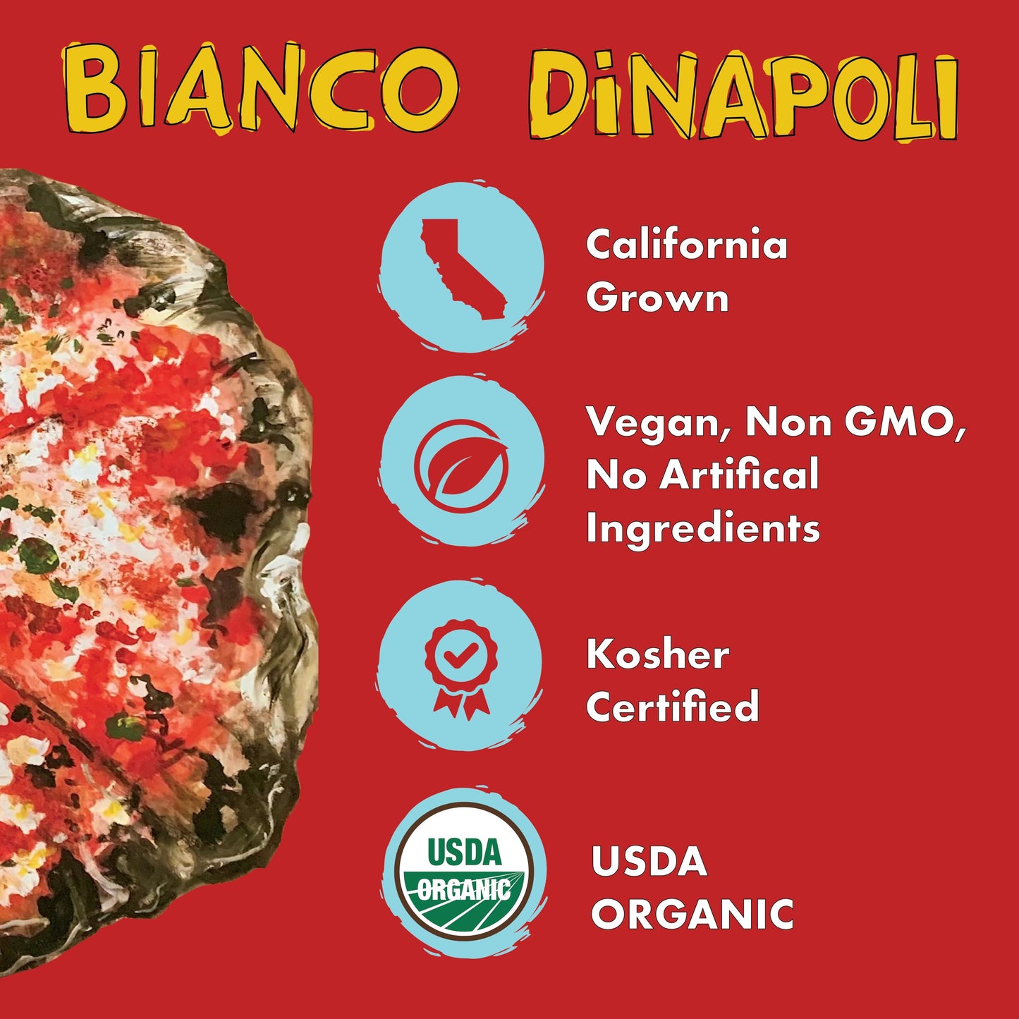 Bianco DiNapoli Organic Robusto Pizza Sauce, 15 oz Canned, Made with California Tomatoes, Garlic, Basil, Oregano, Extra Virgin Olive Oil, 8 Pack
