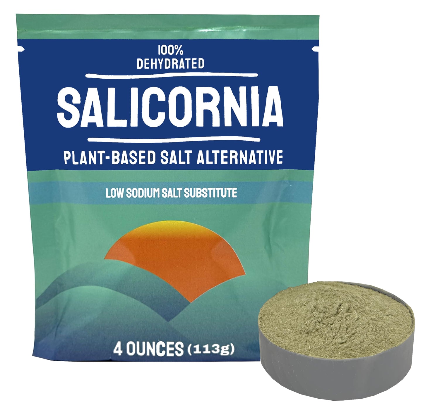 crait Green Salt Salicornia, Low Sodium Plant-Based Seasoning, 100% Natural, 4 Ounce