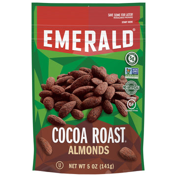 Emerald Nuts Cocoa Roast Almonds (1-Pack), 5 Oz Resealable Bag, Kosher Certified, Non-Gmo, Contains No Artificial Preservatives, Flavors Or Synthetic Colors