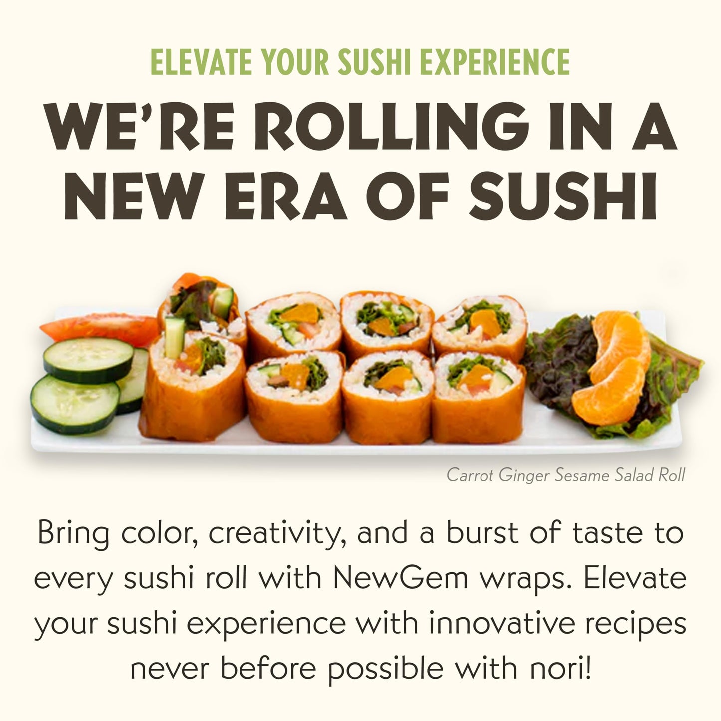 Carrot Ginger Sushi Wraps