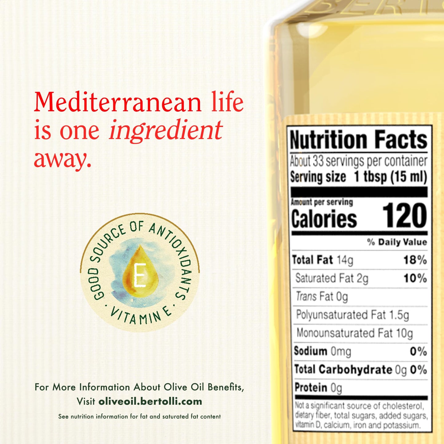 Bertolli Olive Oil, Extra Light, 17 fl oz
