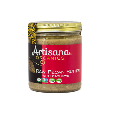 Artisana Organics - Pecan Nut Butter With Cashew  Two Ingredients Handmade Rich & Thick Spread  Usda & Qai Organic Certified  Non-Gmo  Vegan & Gluten Free (6-Pack  8 Oz)