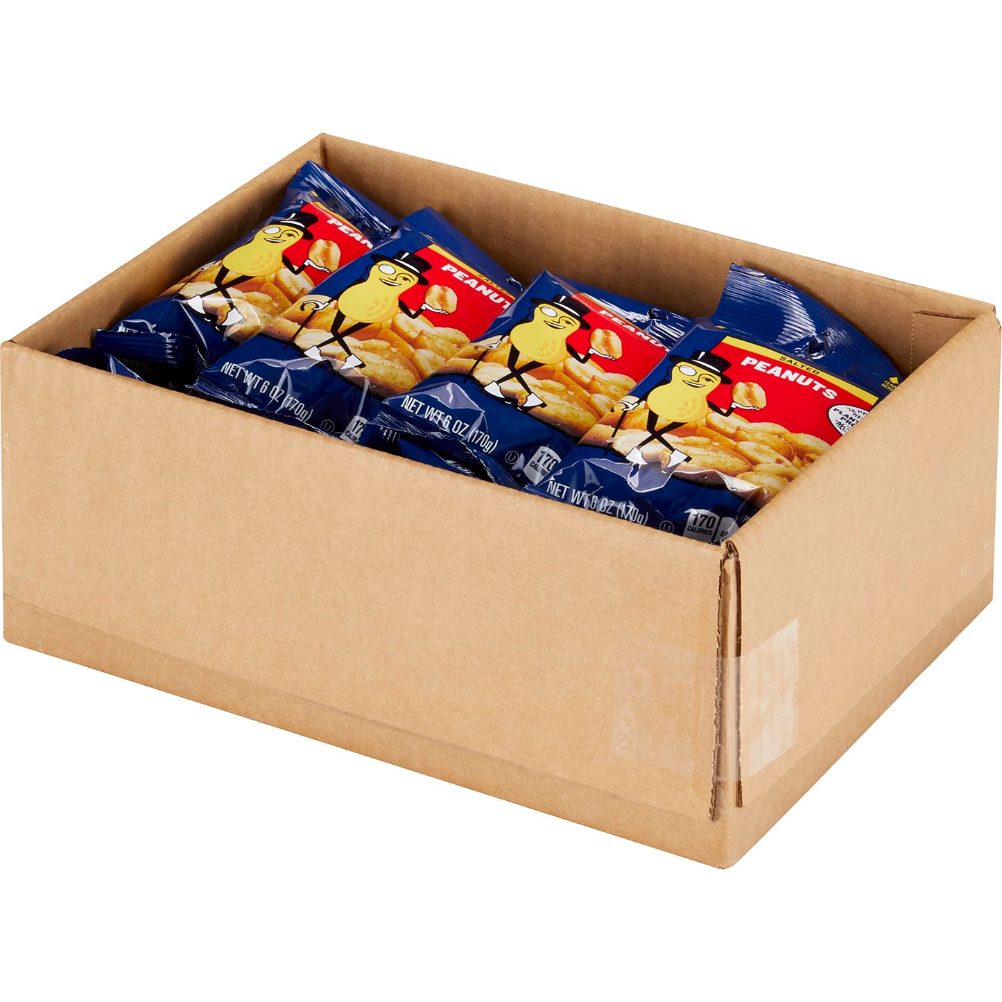PLANTERS Salted Peanuts, 6 oz. Bag - 12-Pack, Perfect Snack for Any Occasion