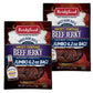 Bridgford Sweet Baby Rays Beef Jerky Sweet Teriyaki 6.2 oz Pack of 2 - High Protein Snacks for Low Carb and High Protein Diets -