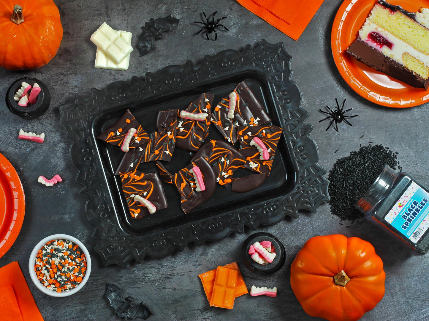 Halloween Confetti Sprinkles Bulk- Bat, Pumpkin & Ghosts Sprinkles - Spooky Toppings - 1.2 Lbs - Great For Cookies, Cupcakes, Fall