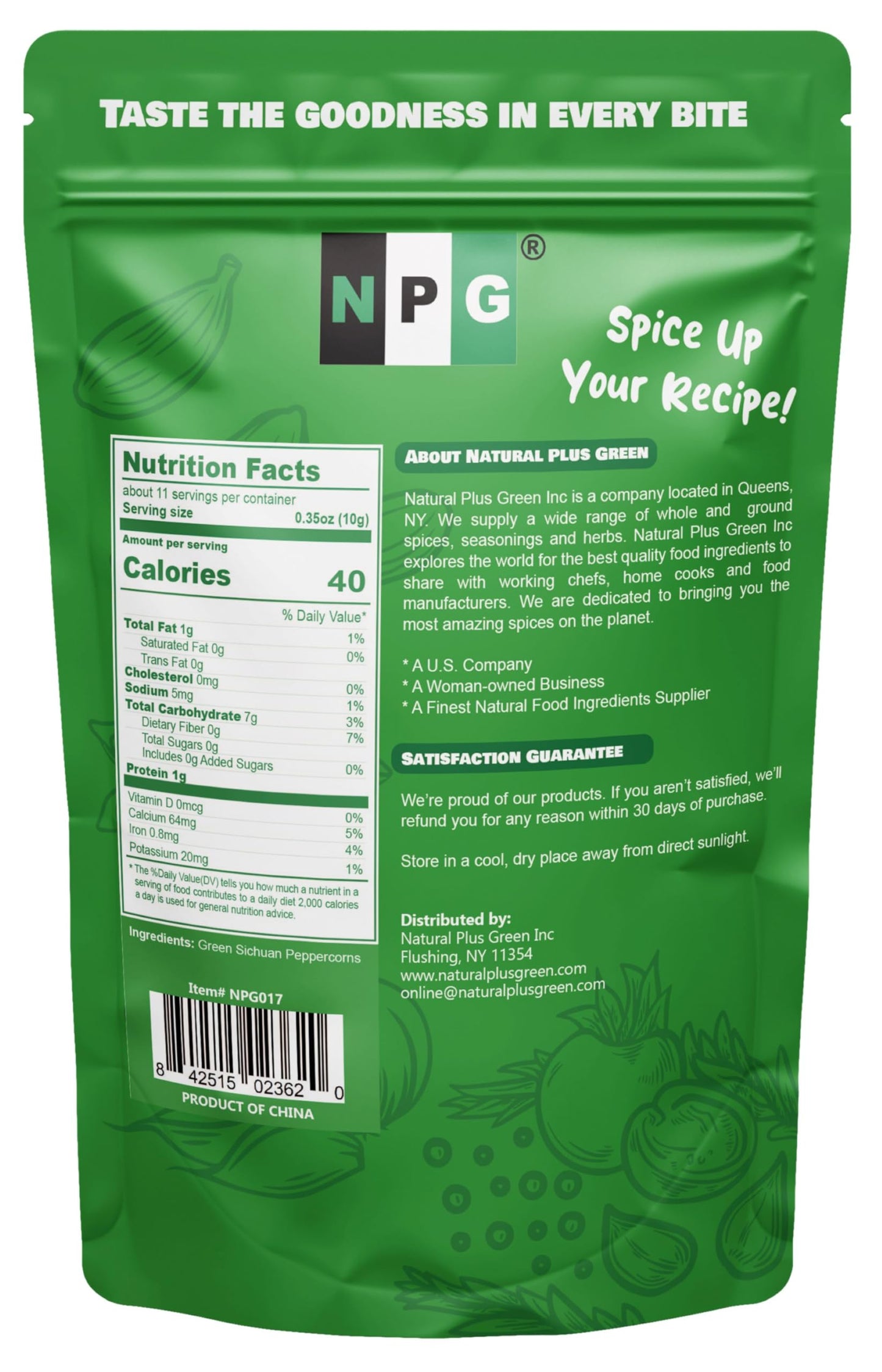 NPG Sichuan Green Peppercorns, 4 Oz, Mouth-Numbing Spice for Szechuan Cuisine