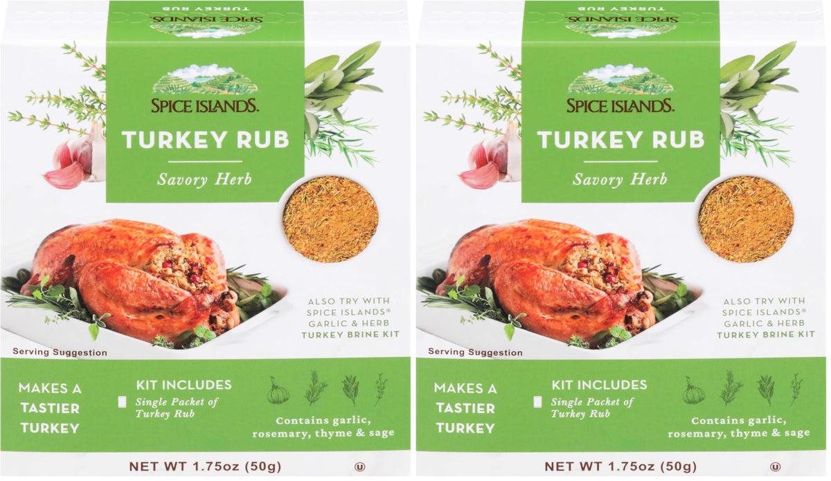 Spice Islands Savory Herb Turkey Rub, 1.75 Ounce (Pack of 2)