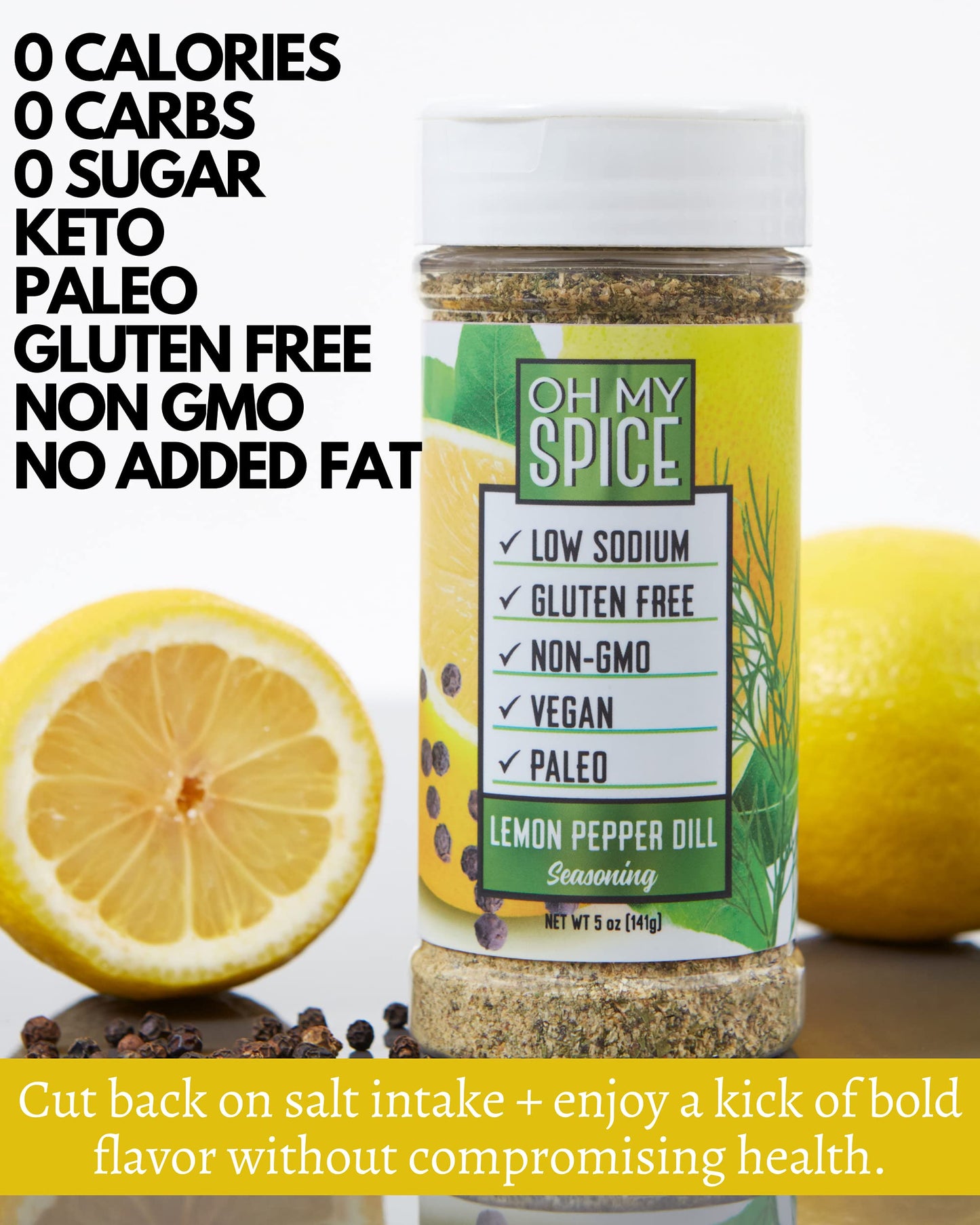 Chicken Seasoning Lemon Pepper Seasoning - Gluten Free & Low Sodium Lemon And Pepper Seasonings For Turkey, Seafood & Vegetable. Poultry Seasonings. Salad, Salmon & Chicken Dust For Grilling. 3.9Oz