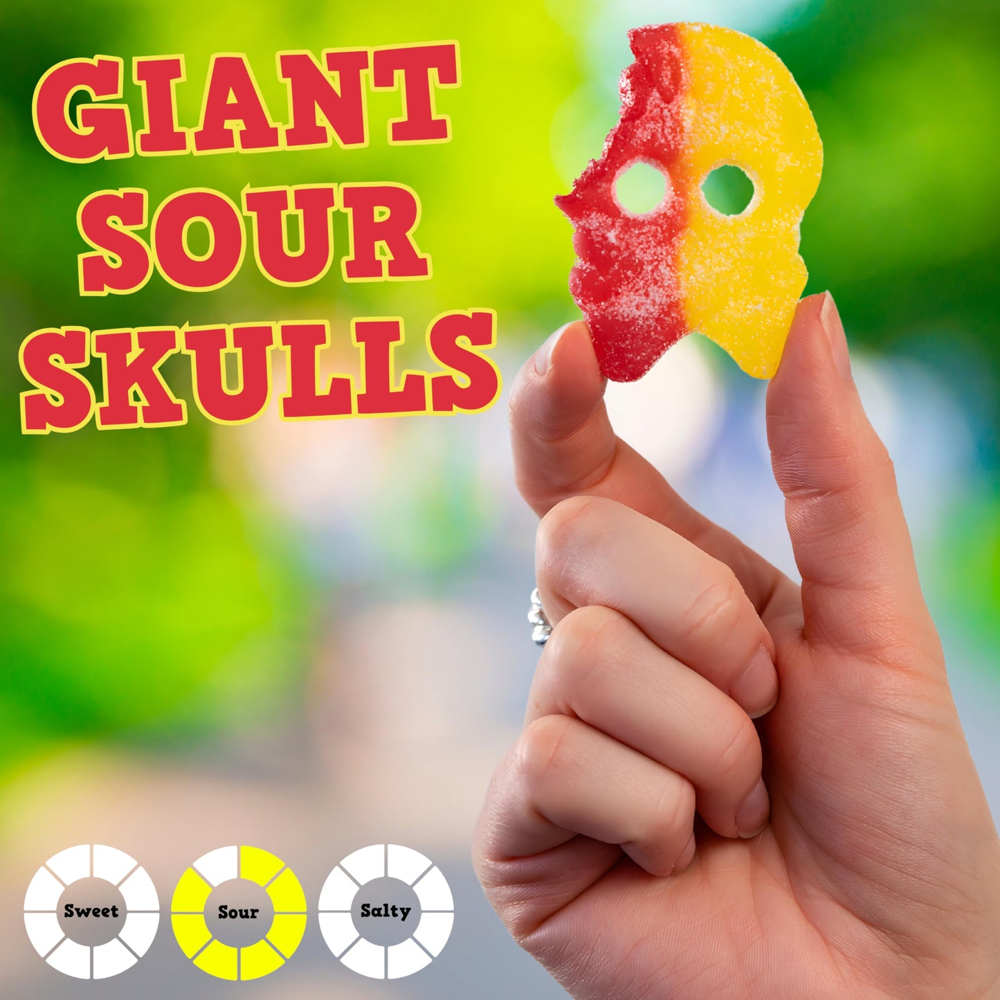 Swedish Candy Bubs Mix - 1 Pound Bag With 6 Flavor Variety, Sweet & Sour Skulls, Ovals & Tutti Frutti Rombs