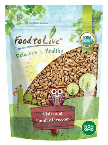 Food To Live Organic Roasted And Salted Sunflower Seeds, 1 Pound Non-Gmo Kernels, Vegan, Kosher, Bulk, Hulled, High In Protein And Dietary Fiber. Great For Snacking, Cooking, And Salads.