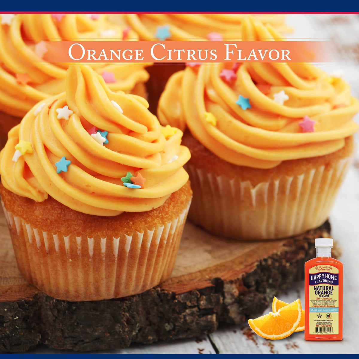 Happy Home Natural Orange Flavoring, Non-  ic, Certified Kosher, 7 Fl Oz