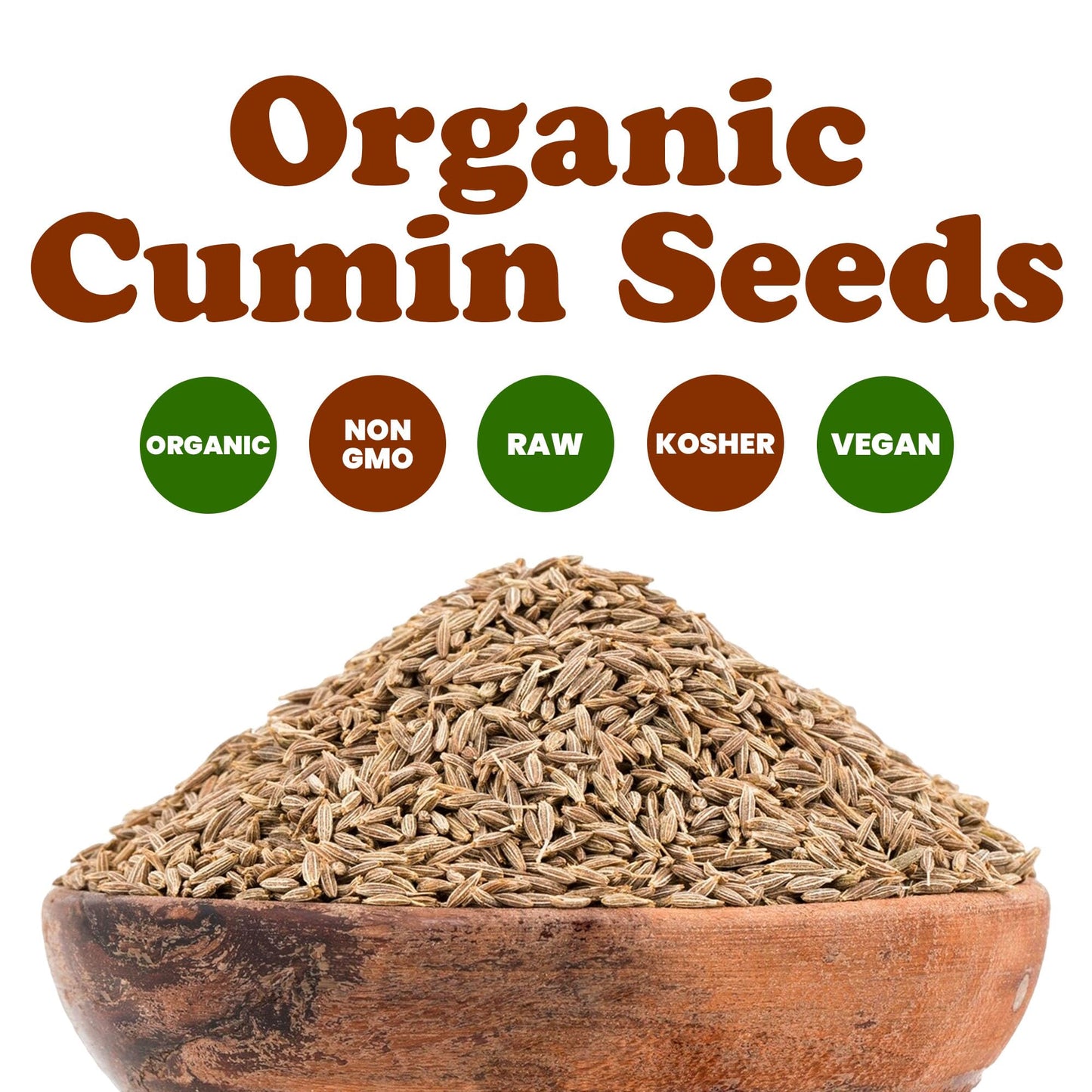 Food To Live Organic Cumin Seeds, 10 Pounds - 100% Natural, Non-Gmo, Aromatic Seasoning, Perfect For Spices, Baking And Pickling