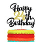 Klionjor 24Th Birthday Cake Topper - Happy Birthday Decoration For 24Th Birthday Party - Gift Plug-In (24)