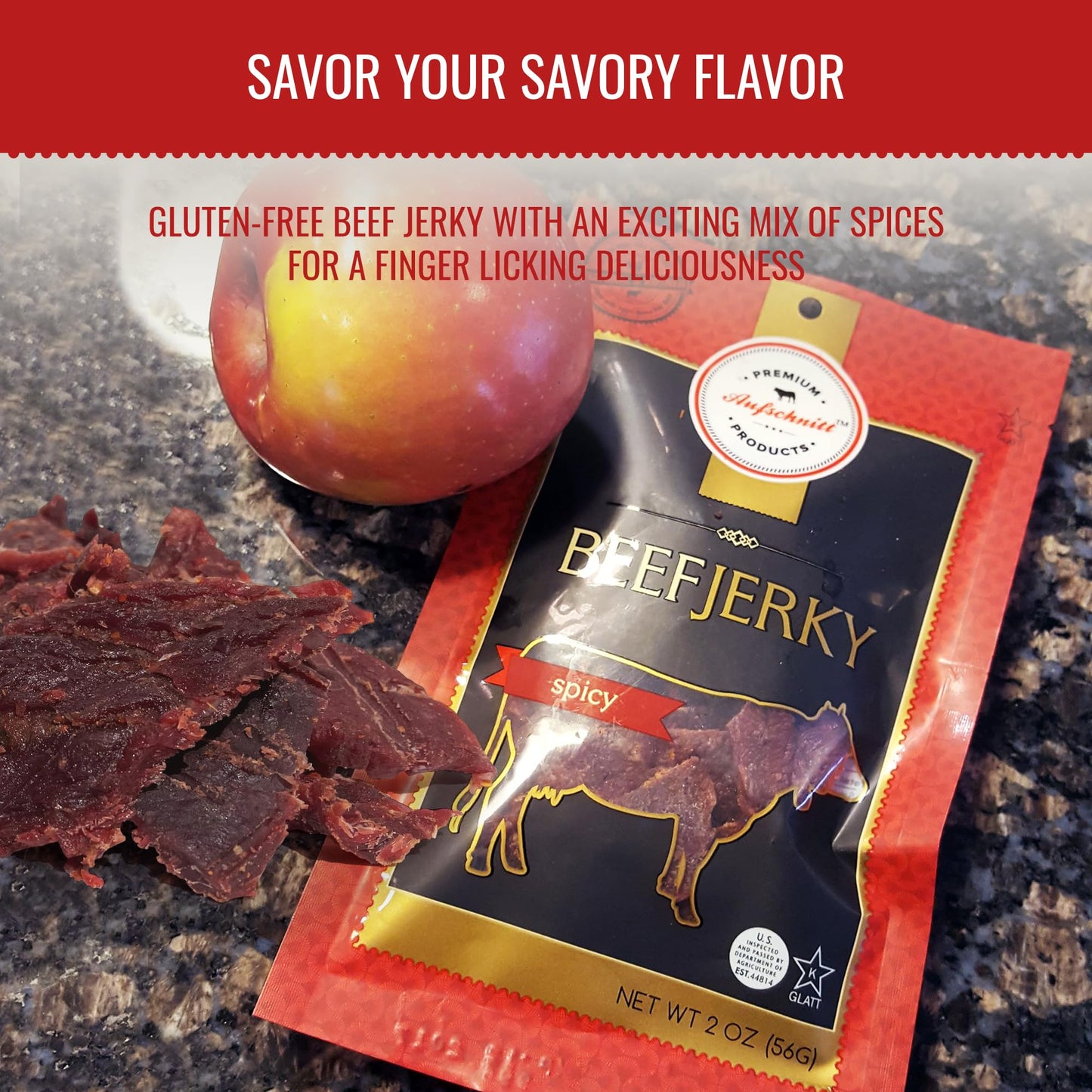 Aufschnitt Beef Jerky (Spicy, 12 Pack (24 Oz))