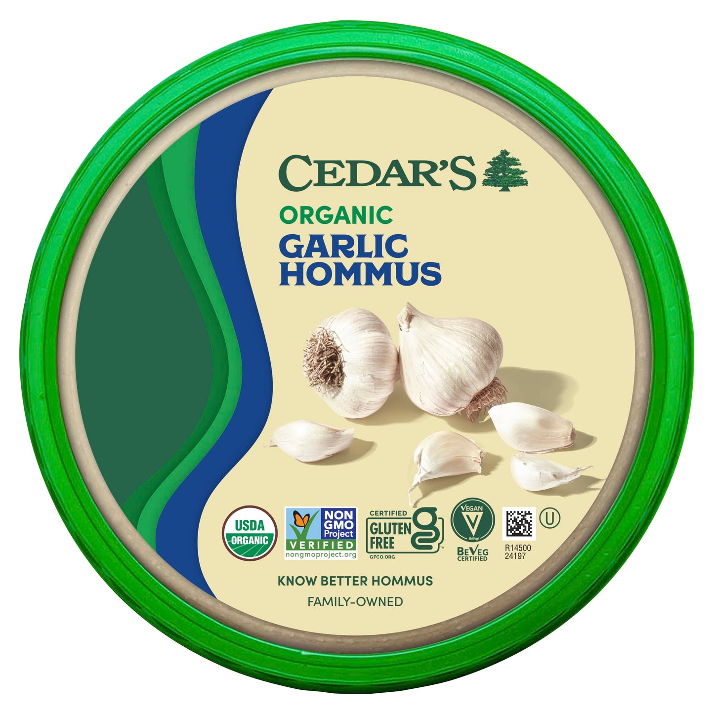 Cedars Organic Garlic Hummus