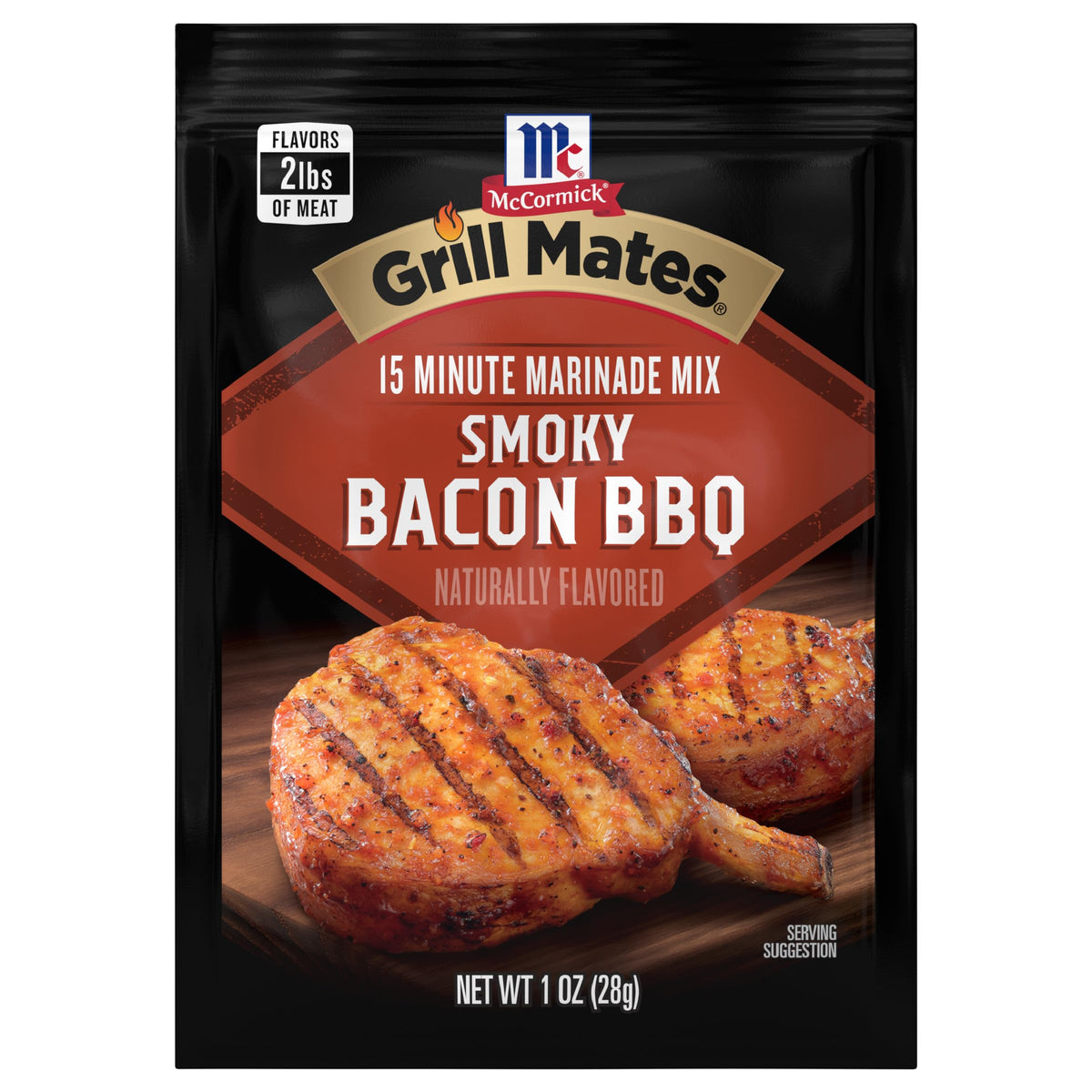 McCormick Grill Mates Smoky Bacon BBQ Marinade Mix, 1 oz