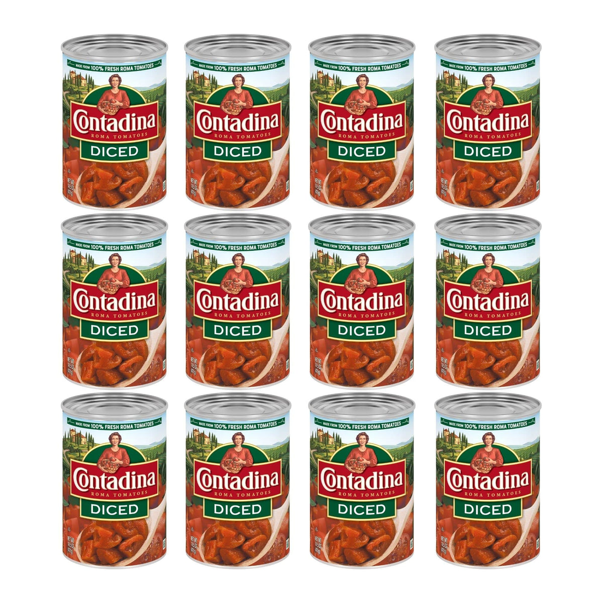 Contadina Diced Tomatoes, 14.5 Oz (Pack Of 12 Cans)