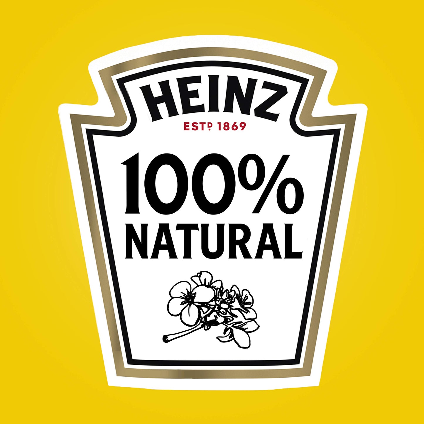 Heinz 100% Natural Yellow Mustard (12 Ct Pack, 14 Oz Bottles)