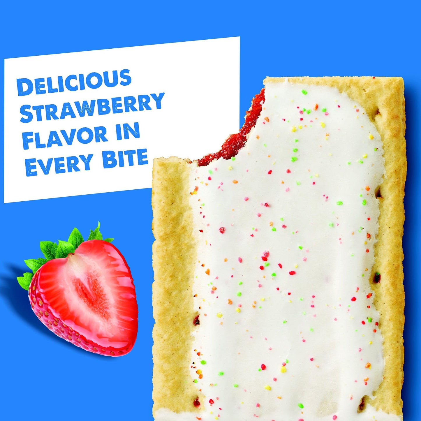 Pop-Tarts Toaster Pastries, Breakfast Foods, Kids Snacks, Frosted Strawberry (32 Pop-Tarts)