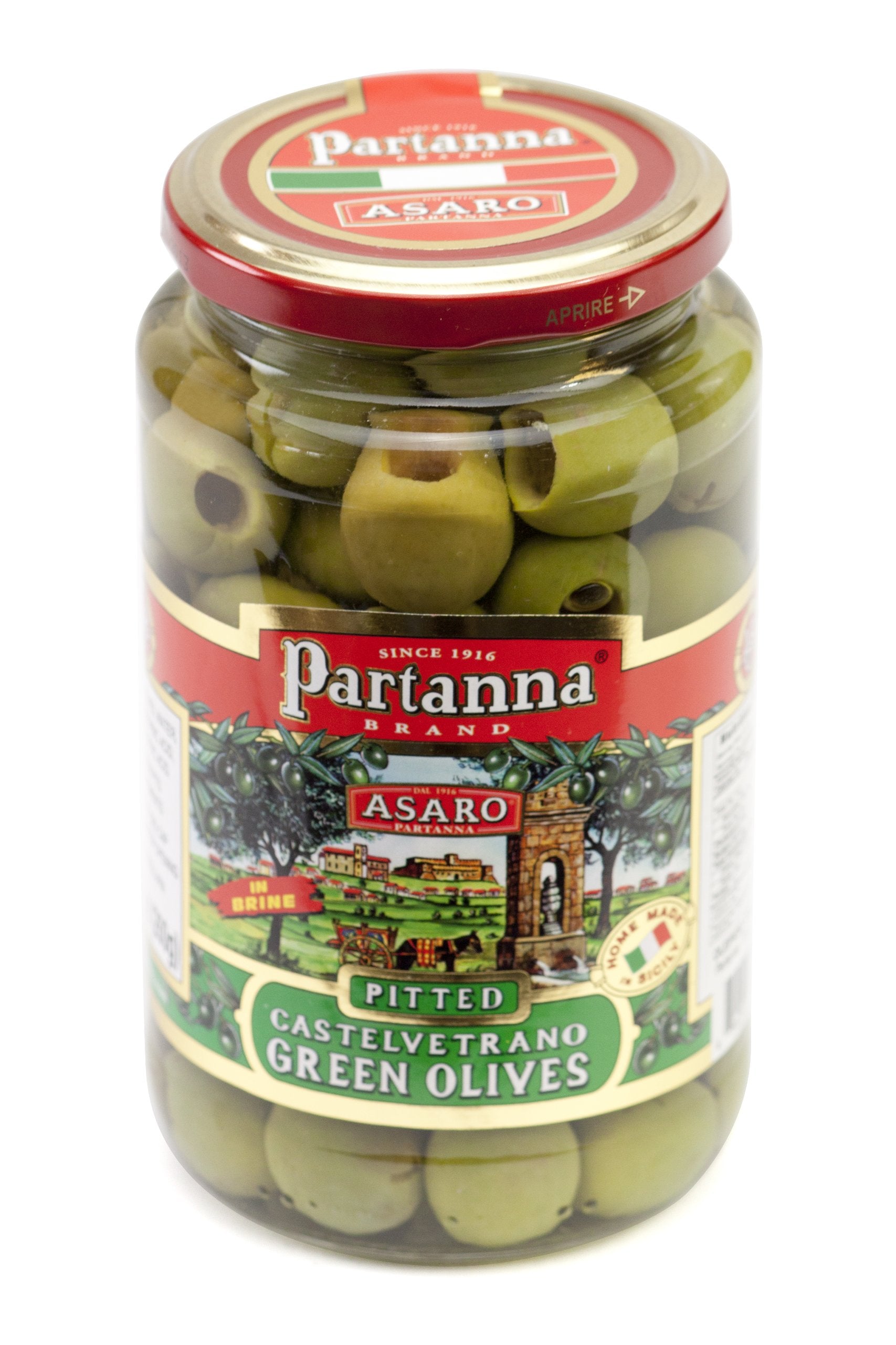 Pitted Castelvetrano Green Olives - Three 9 Ounce Jars