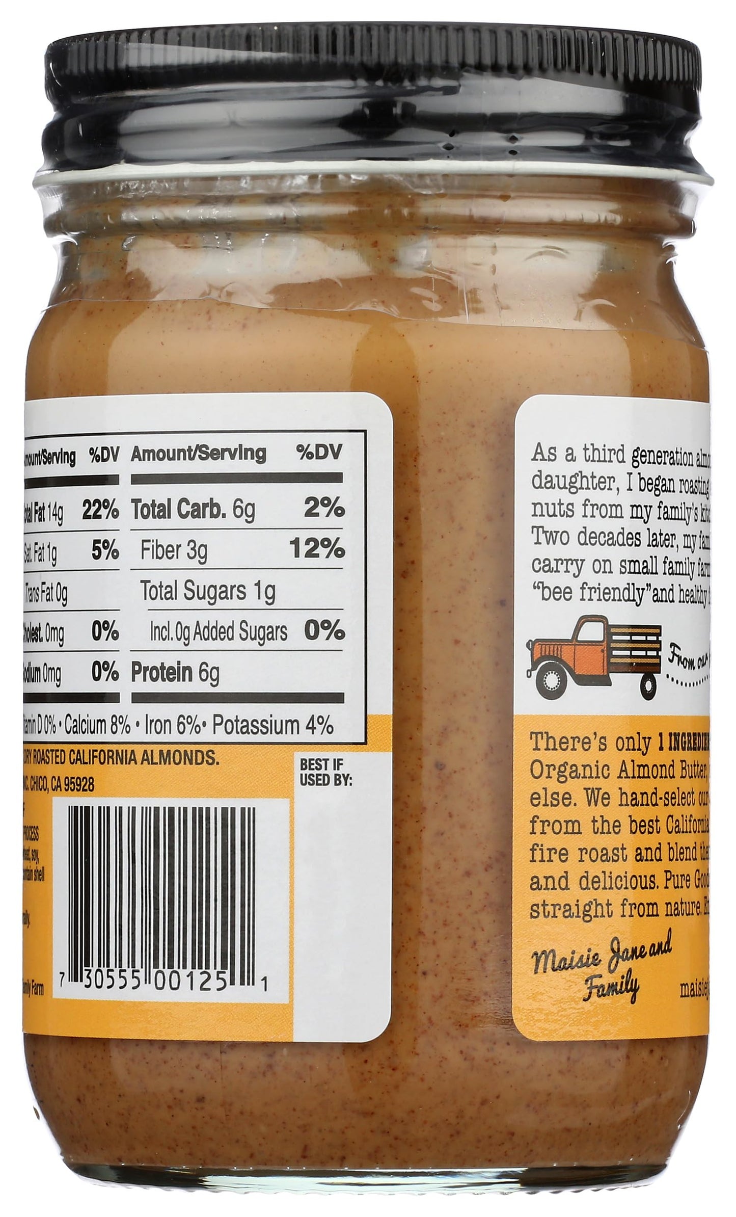 Maisie Janes Organic Almond Butter Smooth, 12 Oz