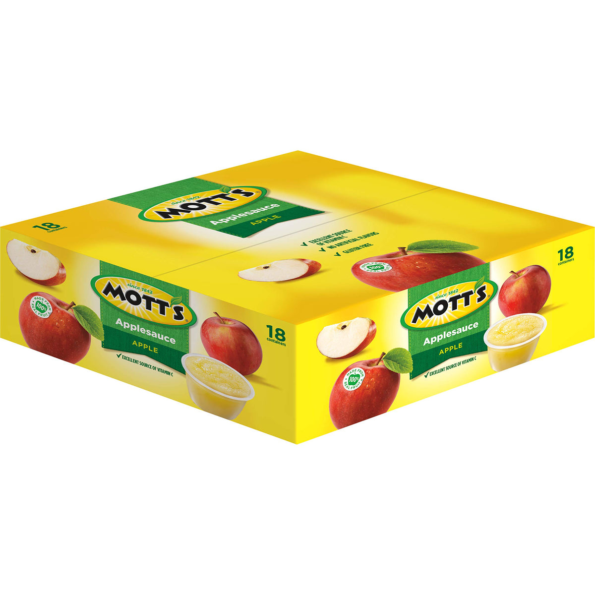 Motts Applesauce, 4 oz cups, 18 count (Pack of 4)