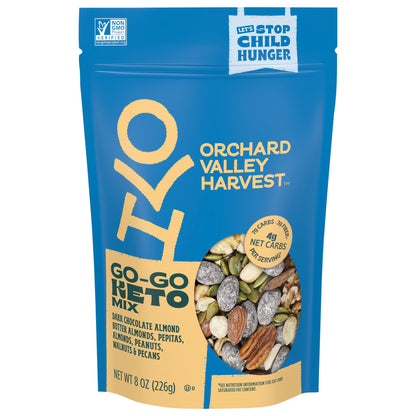 Orchard Valley Harvest Go Go Keto Mix, 8 oz (Pack of 1), Dark Chocolate Almond Butter Almonds, Pepitas, Almonds, Peanuts, Walnut