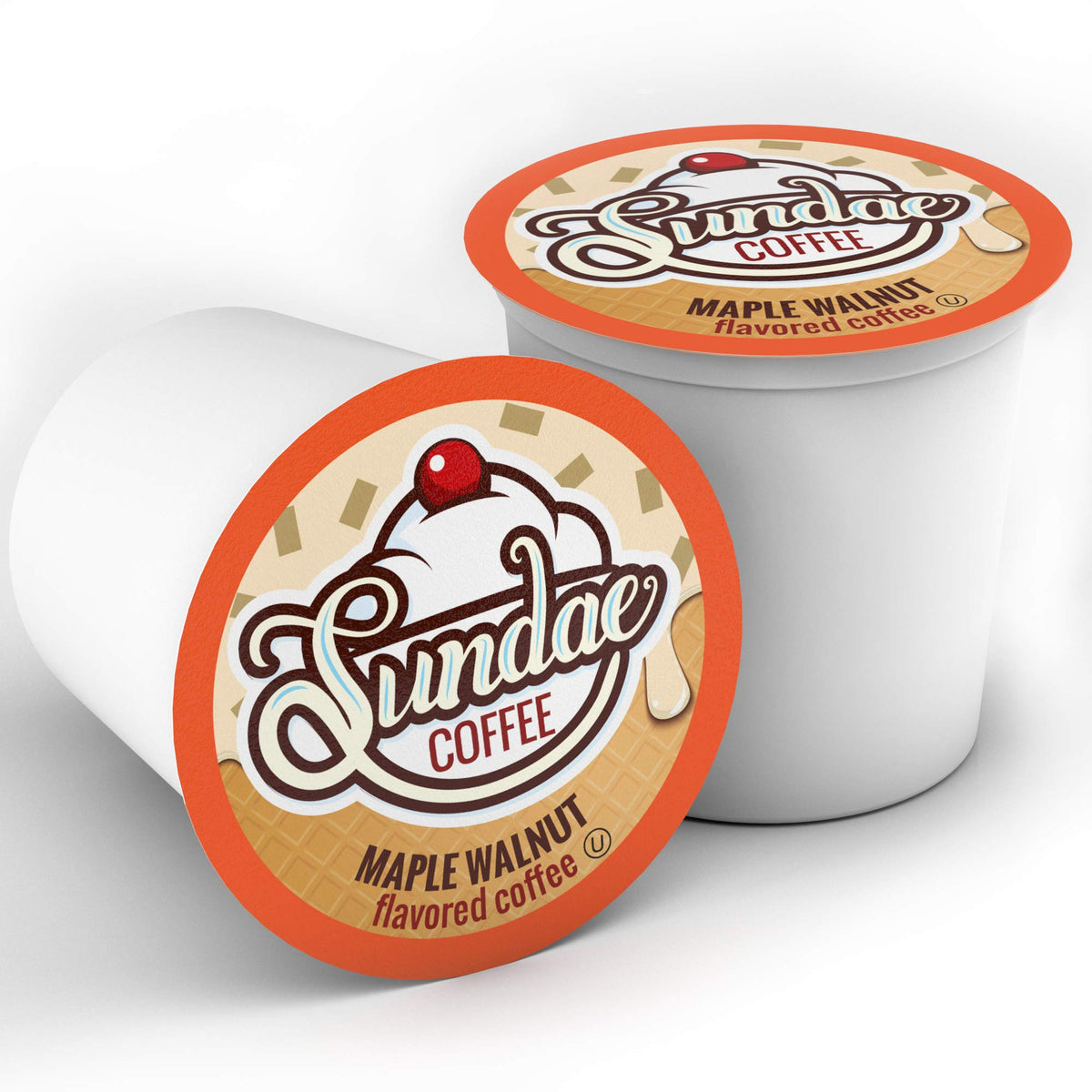 Sundae Ice Cream Flavored Coffee Pods, Compatible With 2.0 Keurig K-Cup Brewer, (Maple Walnut) 48 Count