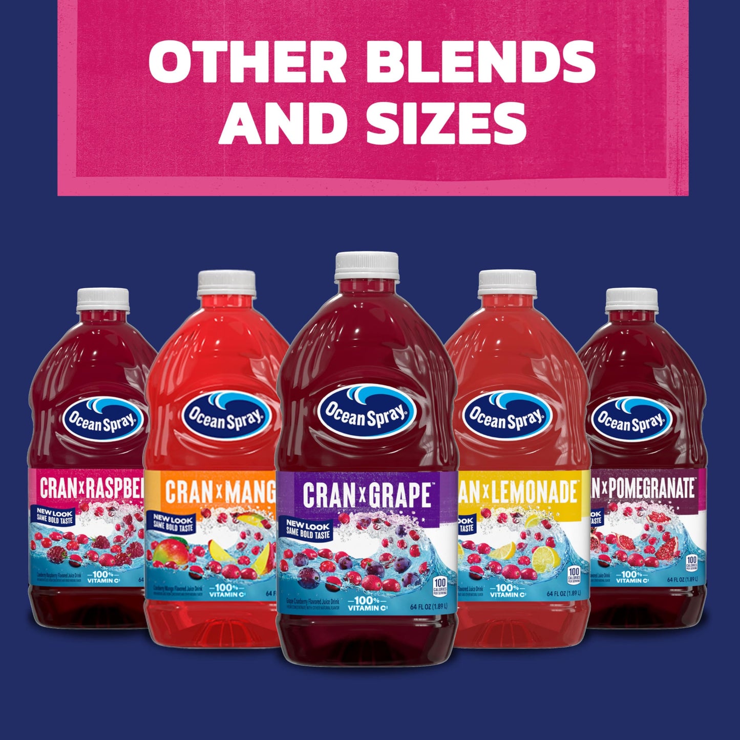 Ocean Spray Cran-Raspberry Cranberry Raspberry Juice Drink, 64 Ounce Bottles (Pack Of 8)
