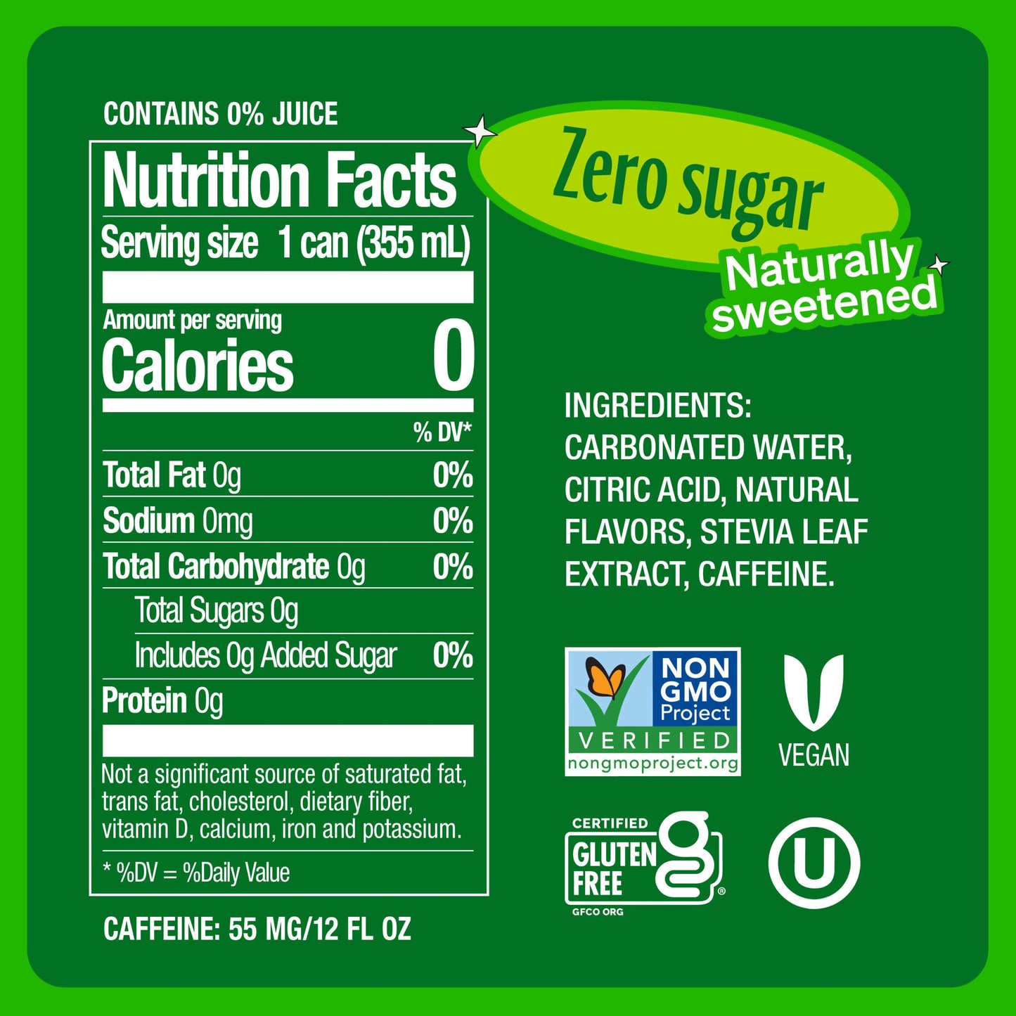 Zevia Zero Sugar, Mountain Zevia Soda, 12 Fl Oz Cans (Pack Of 24)