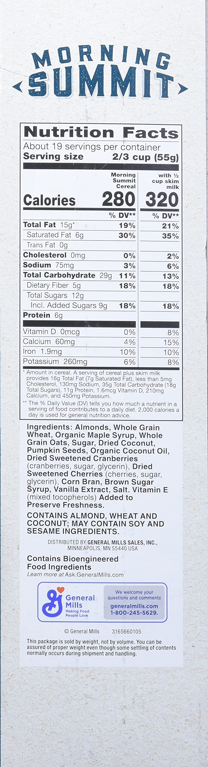 General Mills Morning Summit Cereal, Maple Berry, 38 Oz - Nutritious Breakfast Choice, Pack of 1
