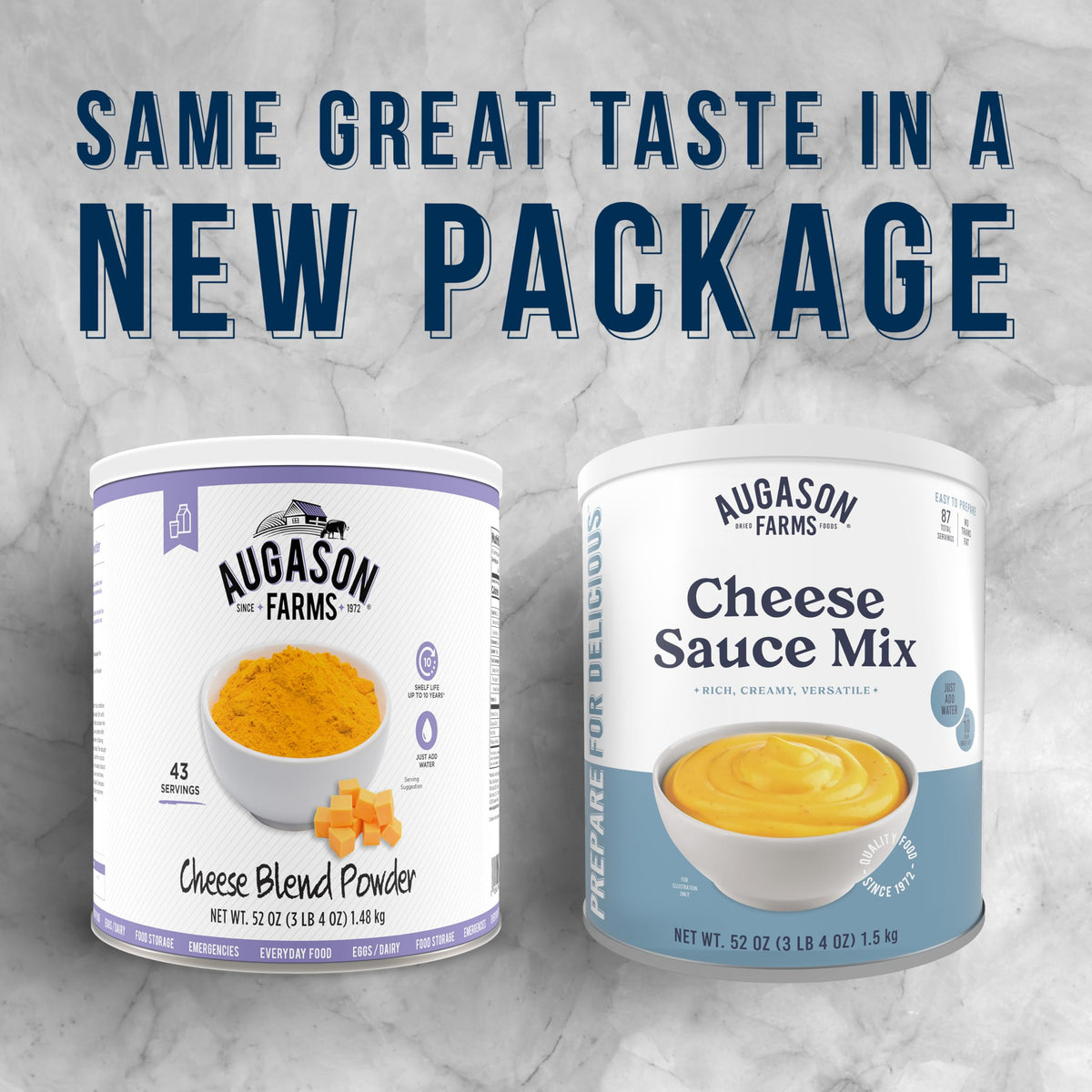 Cheese Sauce Mix Can Emergency Food Supply, 87 Servings, 10 Year Shelf Life - Shelf Stable Cheddar Cheese Powder Canned Food