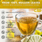 FRESHDRINKUS Mullein Leaf Herbal Tea Bags, 100% Natural, Vegan, 75 Bags