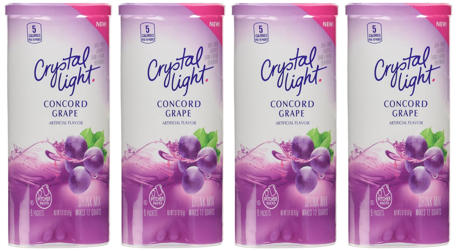 Crystal Light Concord Grape Drink Mix (Pack Of 4)